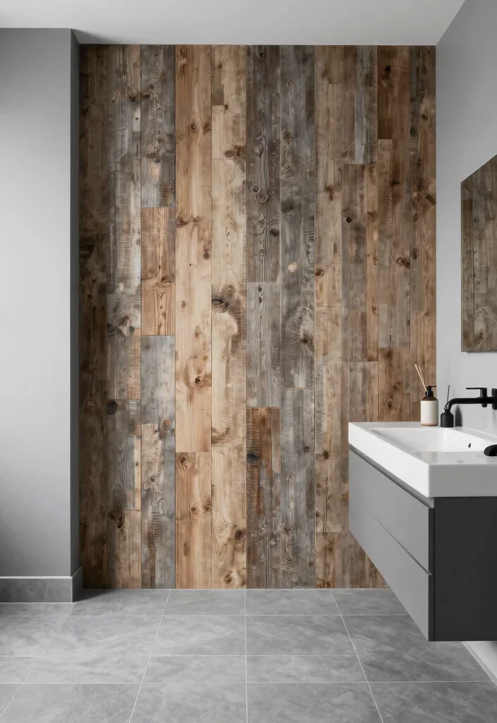 12 Grey Bathroom Ideas That Feel Modern and Timeless 3. Textured Walls 0