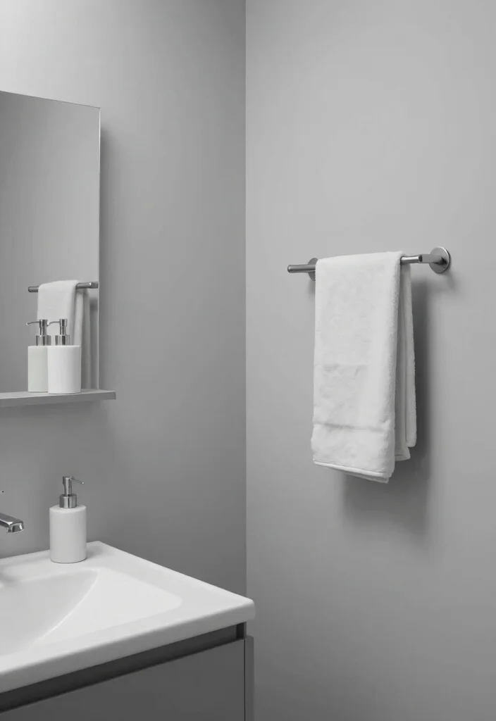 12 Grey Bathroom Ideas That Feel Modern and Timeless 7. Minimalist Accessories 0