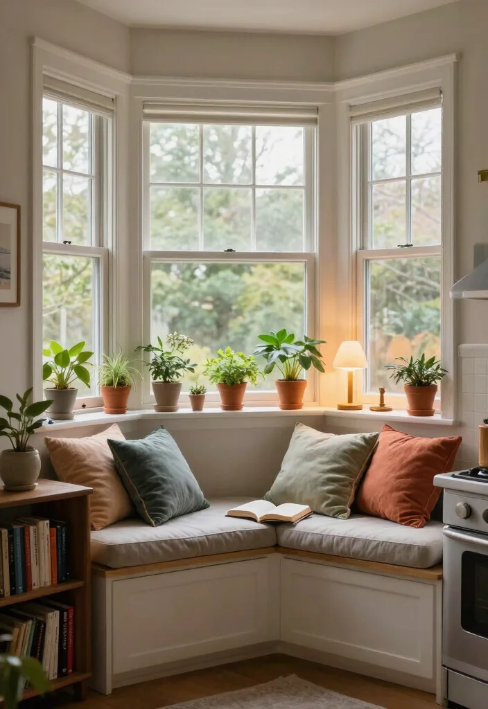 12 Kitchen Bay Window Ideas for Light and Seating 1 12 Kitchen Bay Window Ideas for Light and Seating 1. Cozy Reading Nook 0