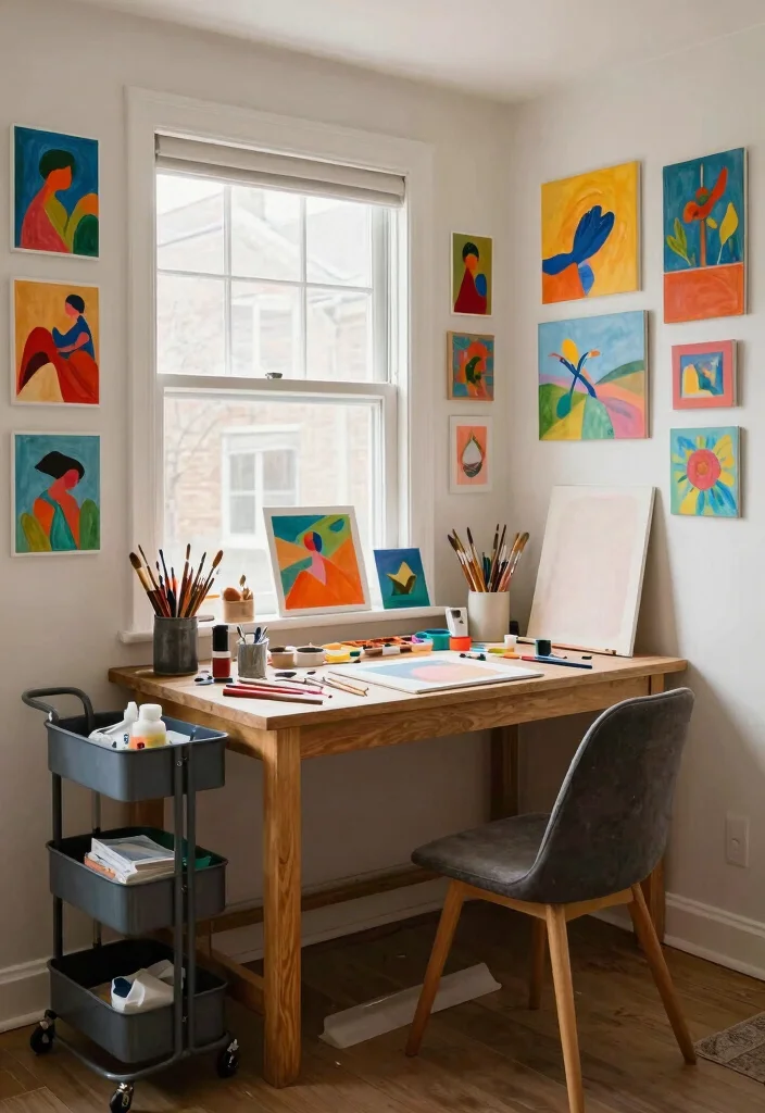 12 Kitchen Bay Window Ideas for Light and Seating 35 12 Kitchen Bay Window Ideas for Light and Seating 5. Art Studio Corner 0