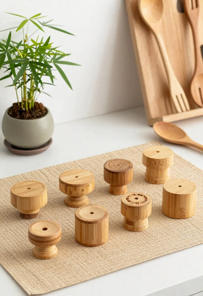 12 Kitchen Cabinet Hardware Ideas That Instantly Upgrade Style 2. Bamboo Cabinet Knobs 0