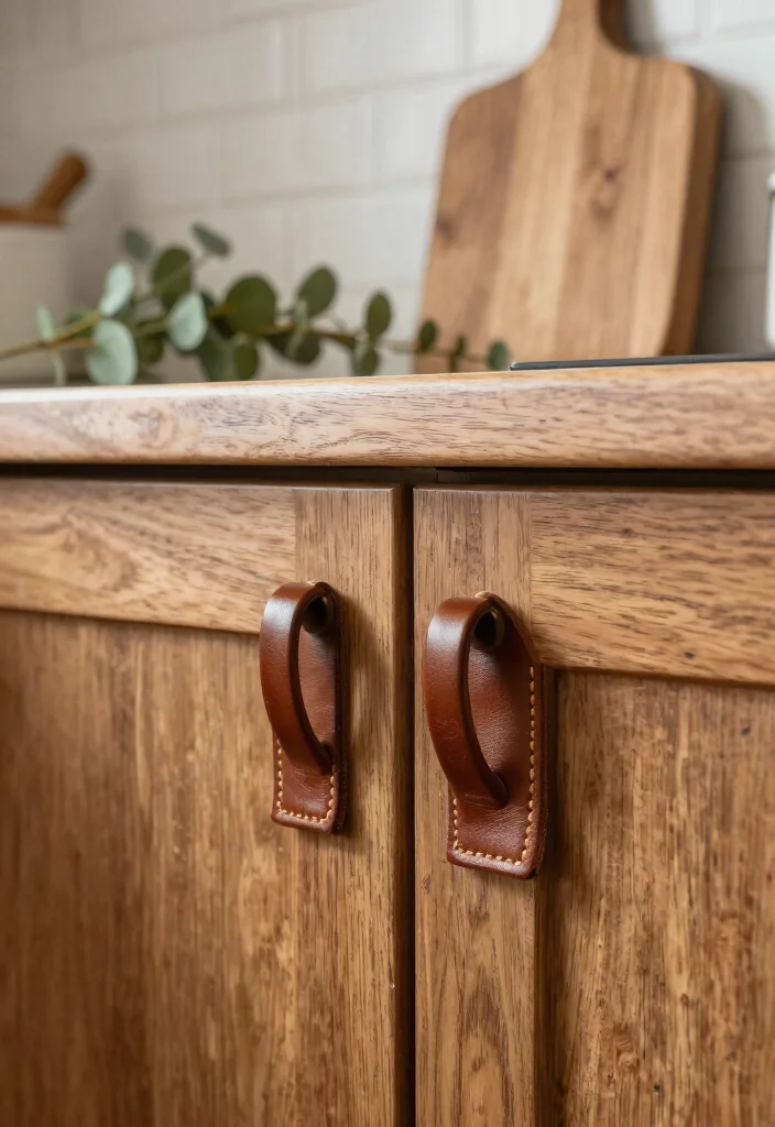 12 Kitchen Cabinet Hardware Ideas That Instantly Upgrade Style 7. Leather Pulls 0