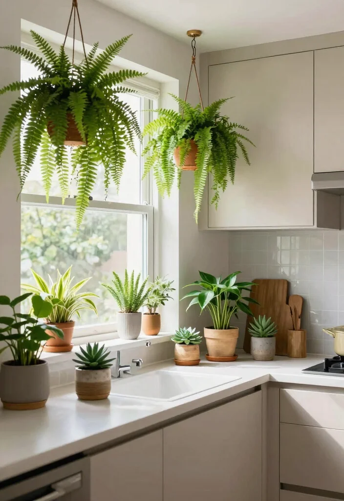 12 Kitchen Decoration Ideas for a Finished Look 8. Greenery and Plants 0