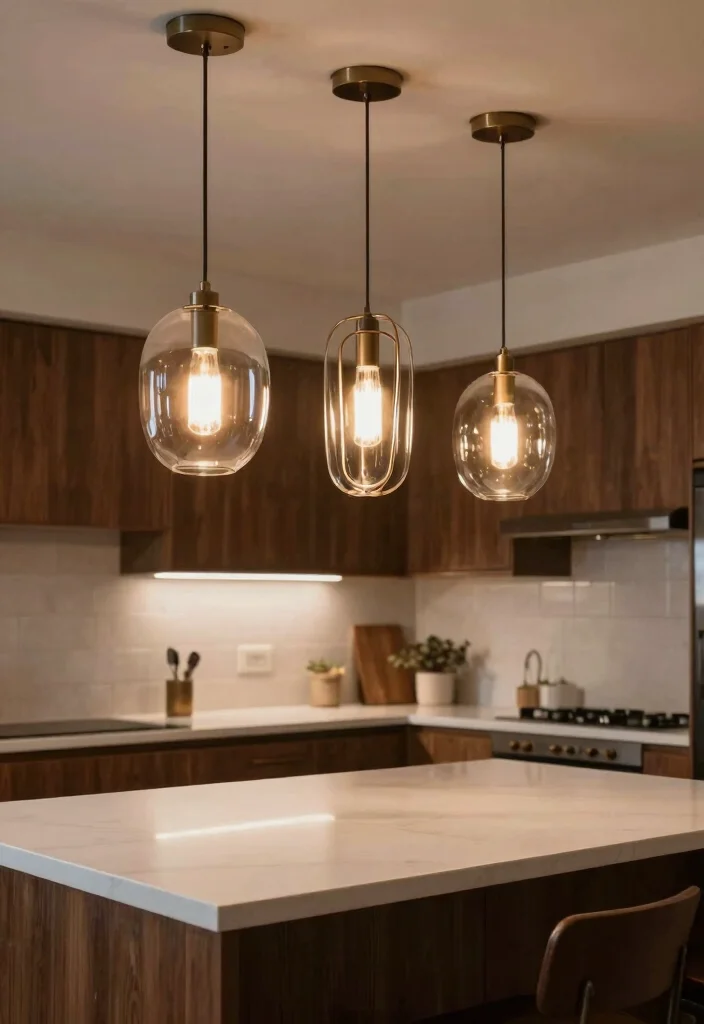 12 Kitchen Set Ideas for a Cohesive Look 37 12 Kitchen Set Ideas for a Cohesive Look 7. Statement Lighting 0