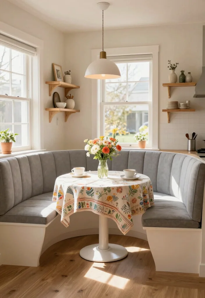 12 Kitchen Sitting Area Ideas for Casual Meals 1. Breakfast Nook with Built in Seating 0