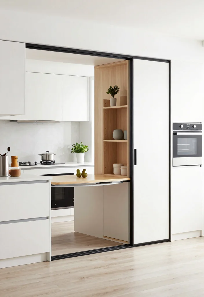 12 Kitchen Sliding Door Ideas That Save Space and Add Style 11. Multifunctional Sliding Systems 0