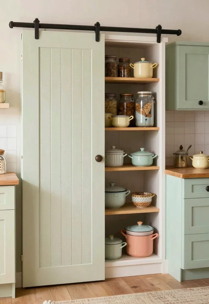 12 Kitchen Sliding Door Ideas That Save Space and Add Style 5. Vintage Style Doors 0