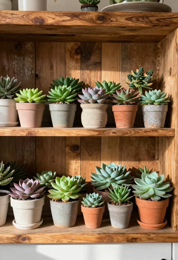 12 Kitchen Wall Shelf Ideas That Balance Style and Storage 49 12 Kitchen Wall Shelf Ideas That Balance Style and Storage 9. Filled with Succulents 0