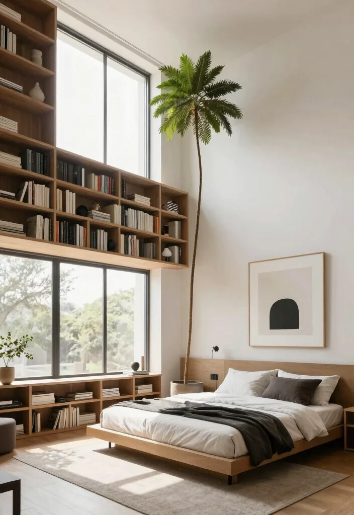 12 Light Bedroom Ideas That Feel Fresh and Open 61 12 Light Bedroom Ideas That Feel Fresh and Open 11. Emphasize Vertical Space 0