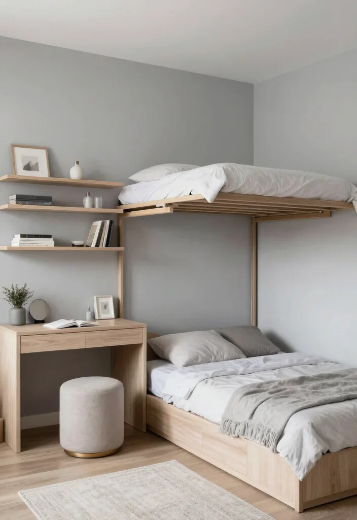 12 Light Bedroom Ideas That Feel Fresh and Open 23 12 Light Bedroom Ideas That Feel Fresh and Open 3. Incorporate Space Saving Furniture 0