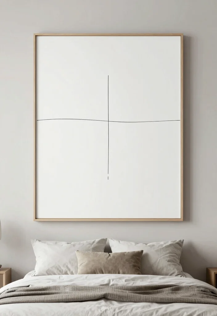 12 Light Bedroom Ideas That Feel Fresh and Open 46 12 Light Bedroom Ideas That Feel Fresh and Open 6. Opt for Minimalist Art 0