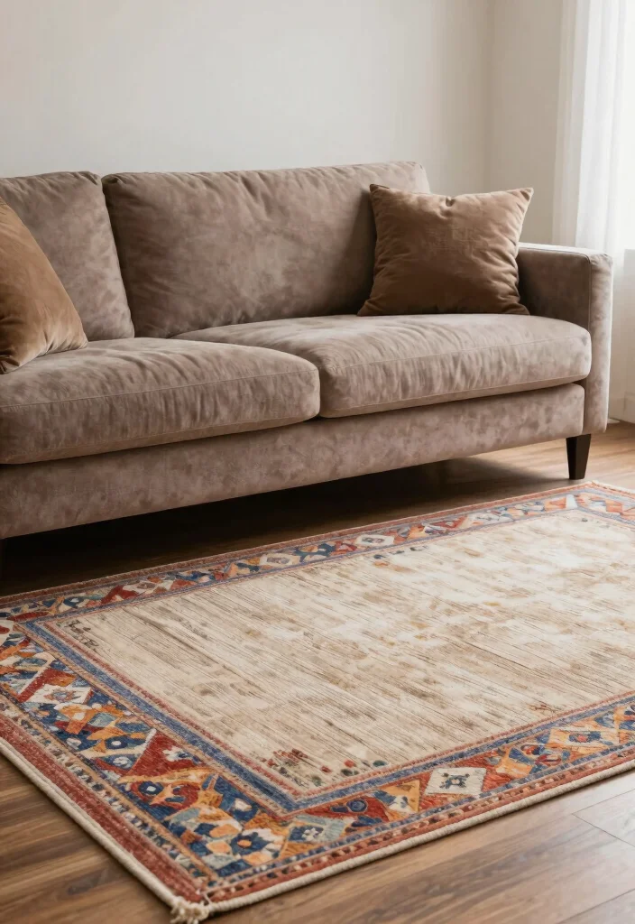 12 Light Brown Couch Living Room Ideas That Feel Cozy 10. Use Area Rugs Wisely 0