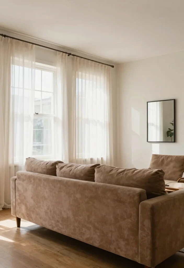 12 Light Brown Couch Living Room Ideas That Feel Cozy 12. Maximize Natural Light 0