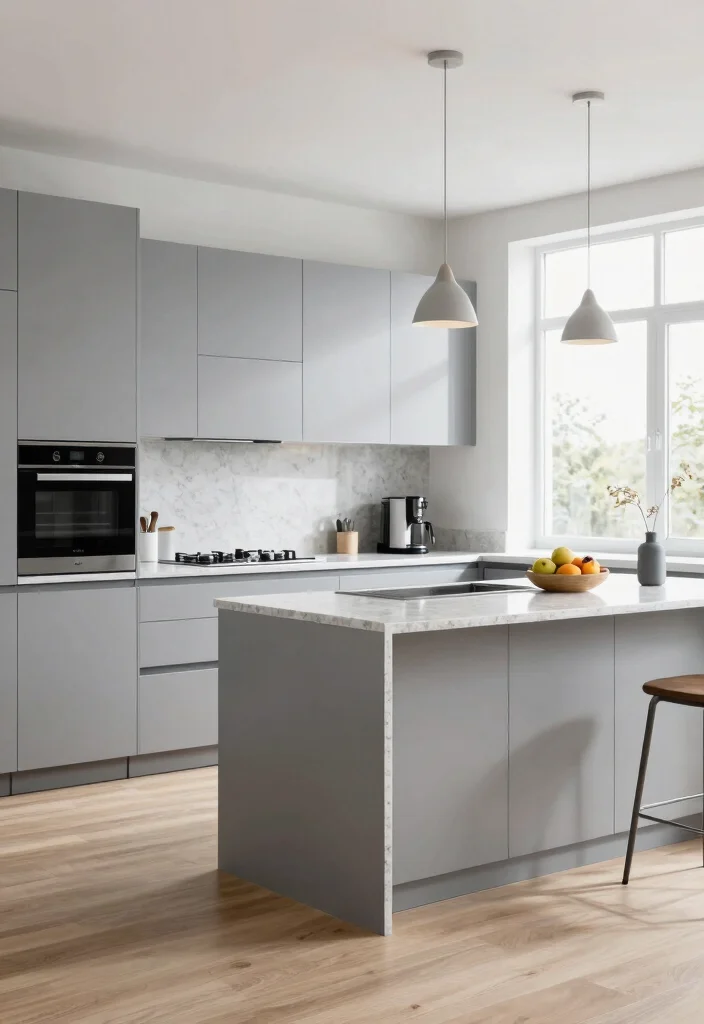 12 Light Grey Kitchen Ideas That Feel Clean and Timeless 1. Sleek Contemporary Design 0