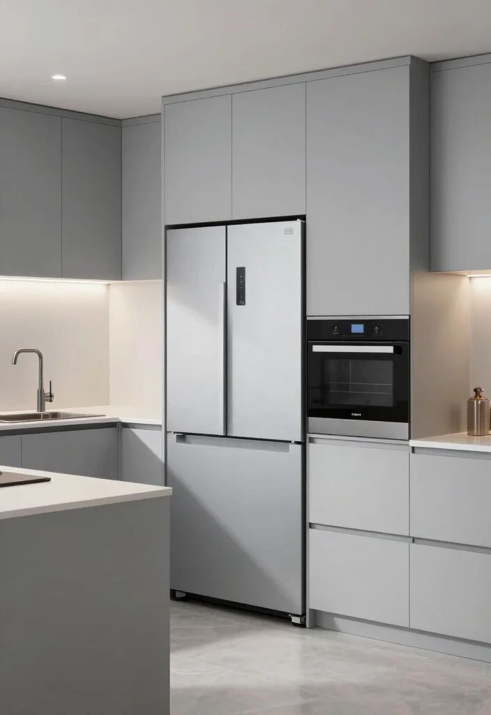 12 Light Grey Kitchen Ideas That Feel Clean and Timeless 6. Integrated Technology 0