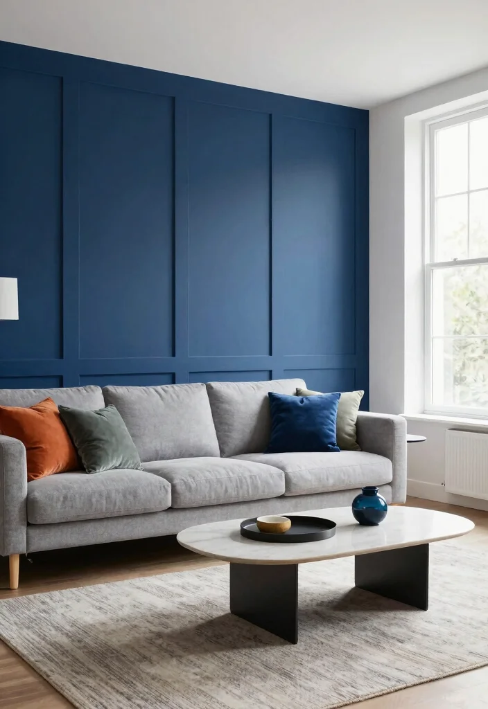 12 Living Room Panelling Ideas That Add Depth 7. Painted Wall Panelling 0