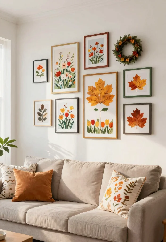 12 Living Room Picture Wall Ideas That Add Personality 40 12 Living Room Picture Wall Ideas That Add Personality 10. Seasonal Rotation 0