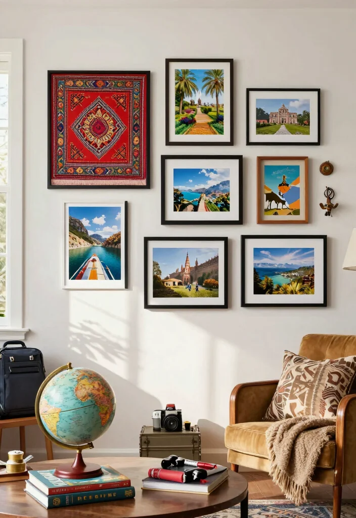 12 Living Room Picture Wall Ideas That Add Personality 51 12 Living Room Picture Wall Ideas That Add Personality 11. Inspired by Travel 0