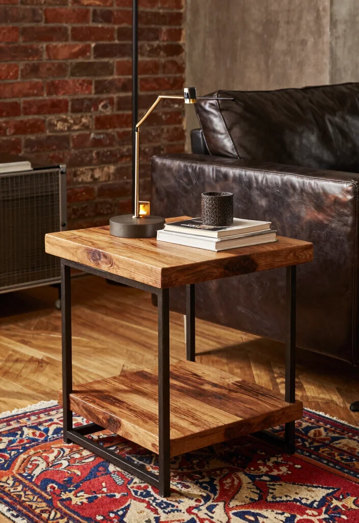 12 Living Room Side Table Ideas That Are Stylish and Useful 3. Industrial Style Side Tables 0