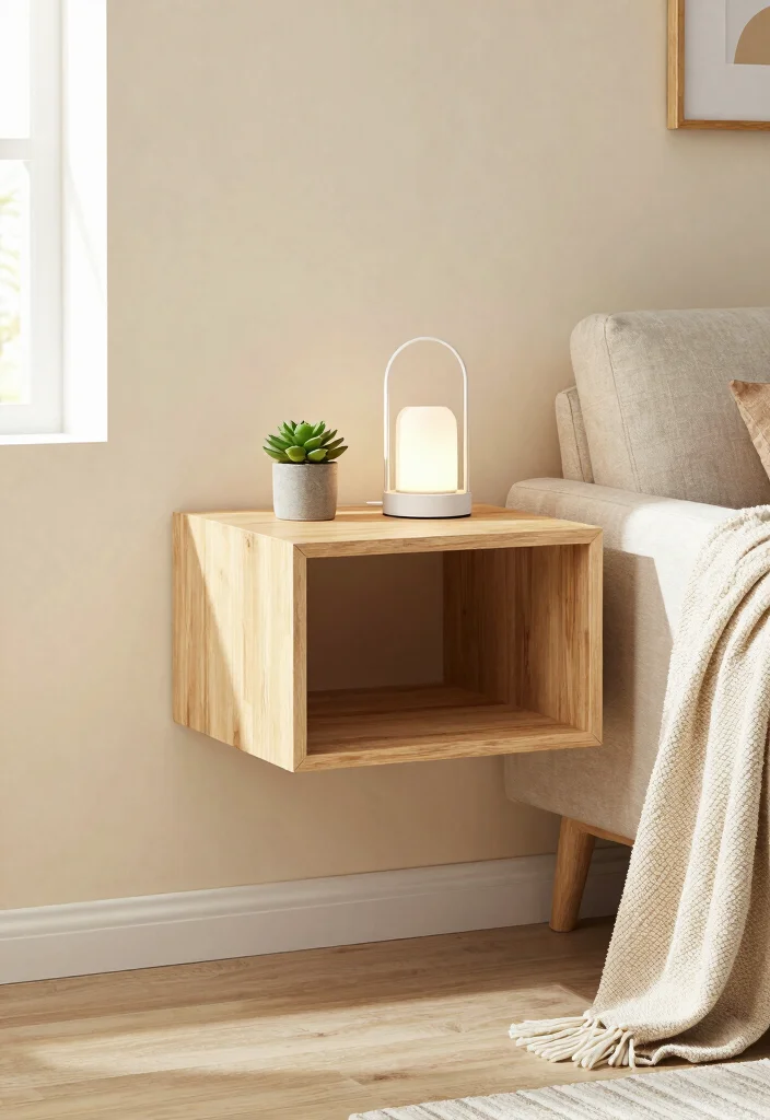 12 Living Room Side Table Ideas That Are Stylish and Useful 4. Floating Side Tables 0