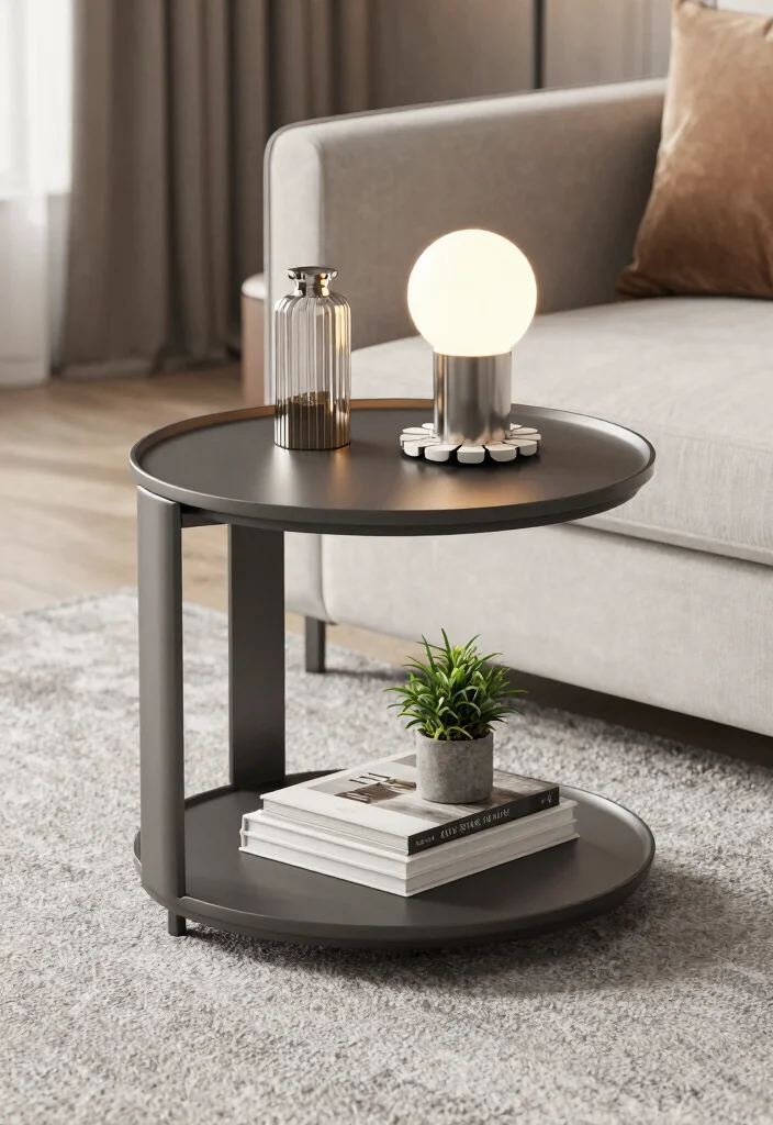 12 Living Room Side Table Ideas That Are Stylish and Useful 6. Multi Tiered Tables 0