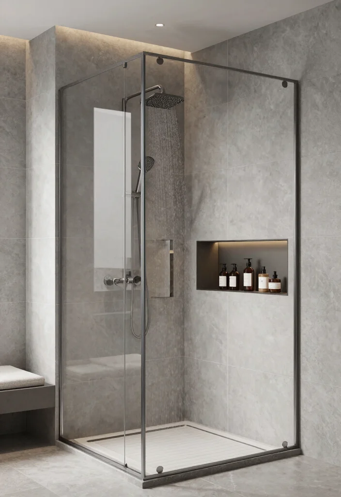 12 Mens Bathroom Ideas with Clean Masculine Style 11. Elegant Shower Designs 0