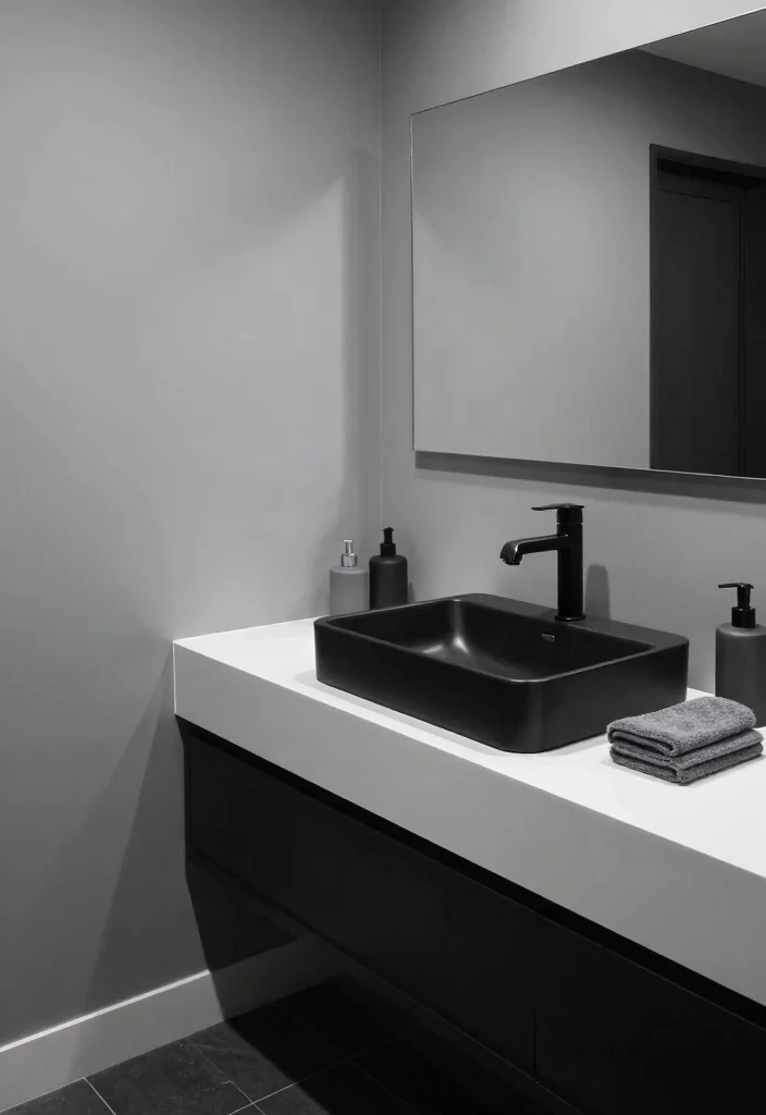12 Mens Bathroom Ideas with Clean Masculine Style 5. Monochromatic Color Schemes 0