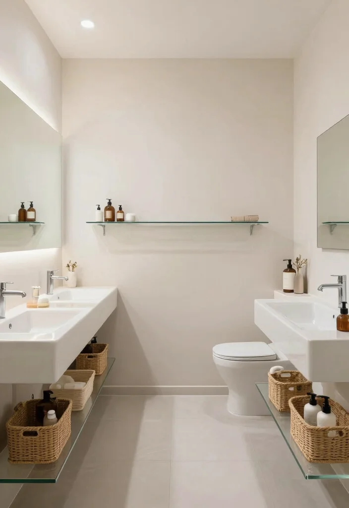 12 Minimalist Bathroom Ideas for a Calm Clean Look 3. Uncluttered Spaces 0
