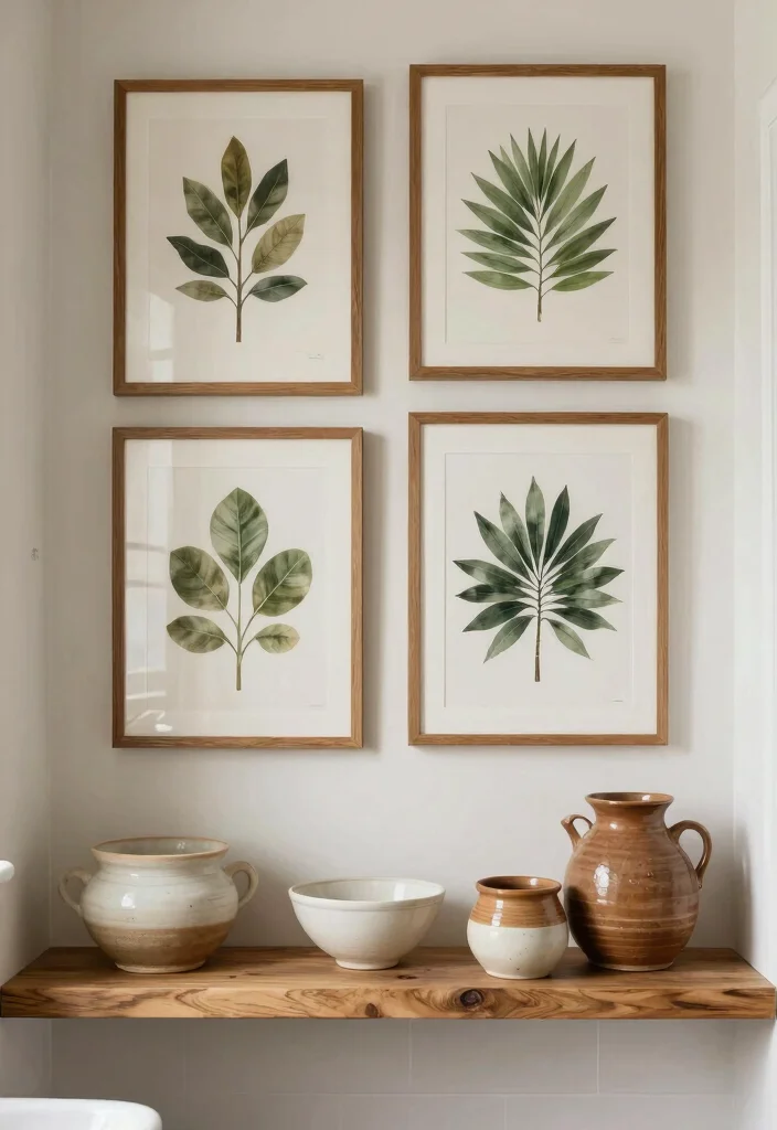 12 Neutral Earth Tone Bathroom Ideas That Feel Warm 9. Artistic Touches 0