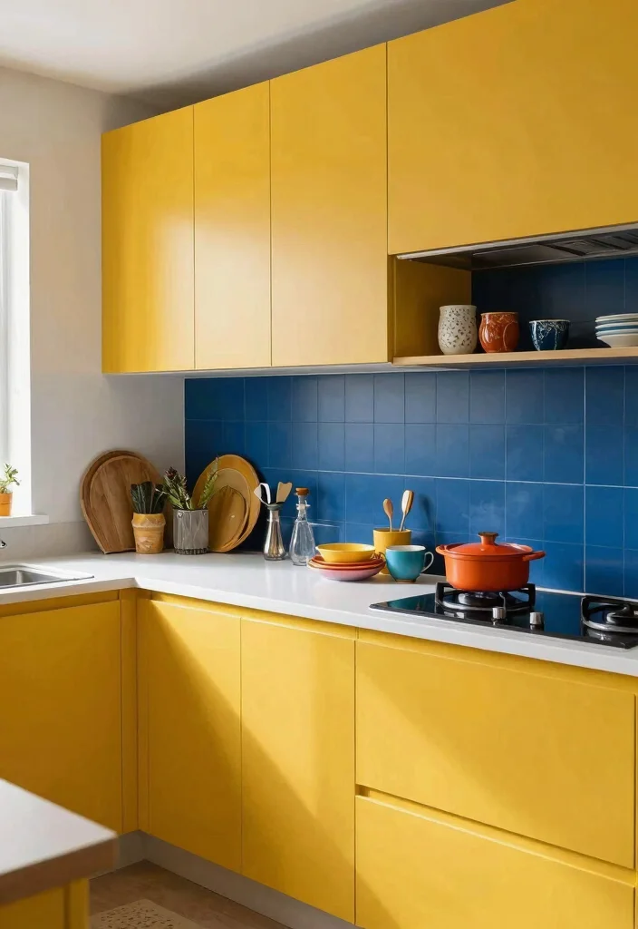 12 Painted Kitchen Cabinet Ideas That Transform the Space 4. Bold Mustard Yellow 0
