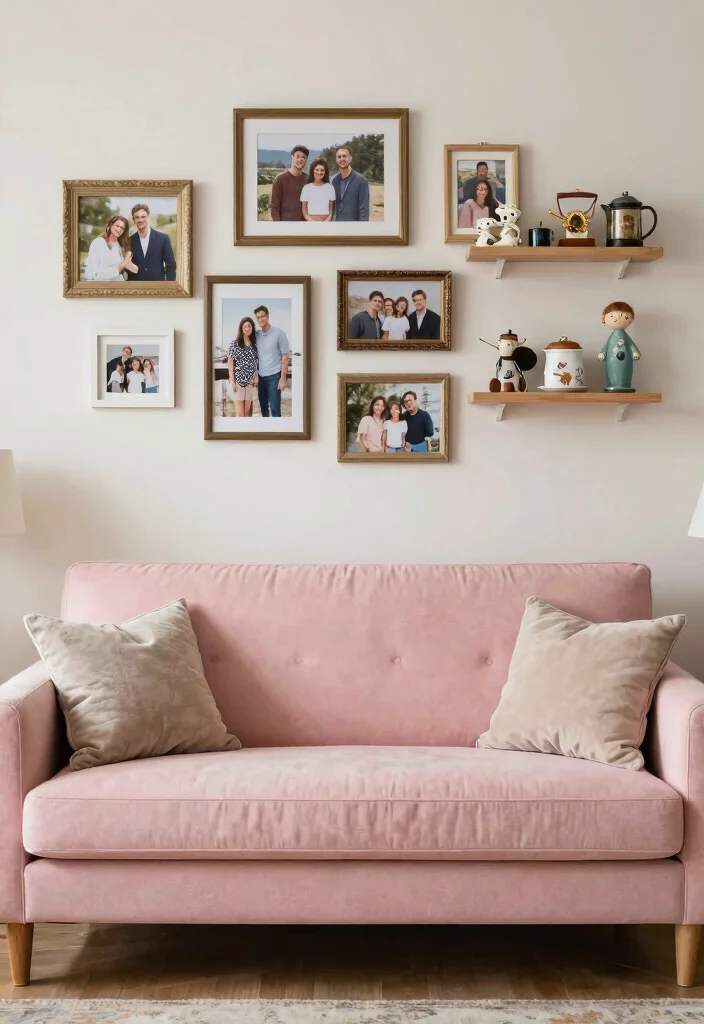 12 Pink Sofa Living Room Ideas with Soft Style 52 12 Pink Sofa Living Room Ideas with Soft Style 12. Personal Touches 0