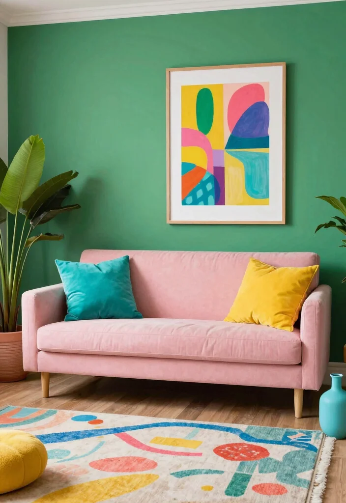 12 Pink Sofa Living Room Ideas with Soft Style 47 12 Pink Sofa Living Room Ideas with Soft Style 7. Bright and Bold Accents 0