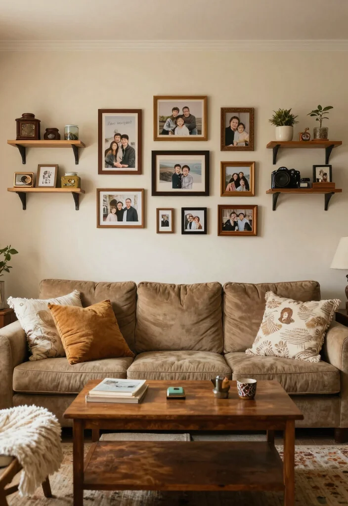 12 Rectangle Living Room Ideas with Smart Layouts 11. Personal Touches with Decor 0