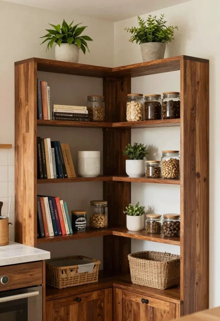 12 Small Kitchen Pantry Ideas That Maximize Storage 36 12 Small Kitchen Pantry Ideas That Maximize Storage 6. Corner Shelving 0