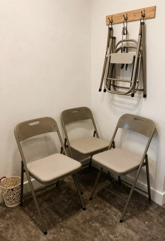 12 Small Kitchen and Dining Room Ideas That Flow Well 7. Folding Chairs 0