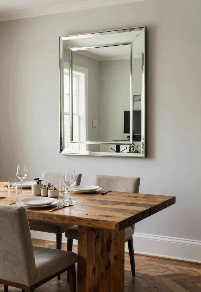 12 Small Kitchen and Dining Room Ideas That Flow Well 9. Mirrored Accents 0