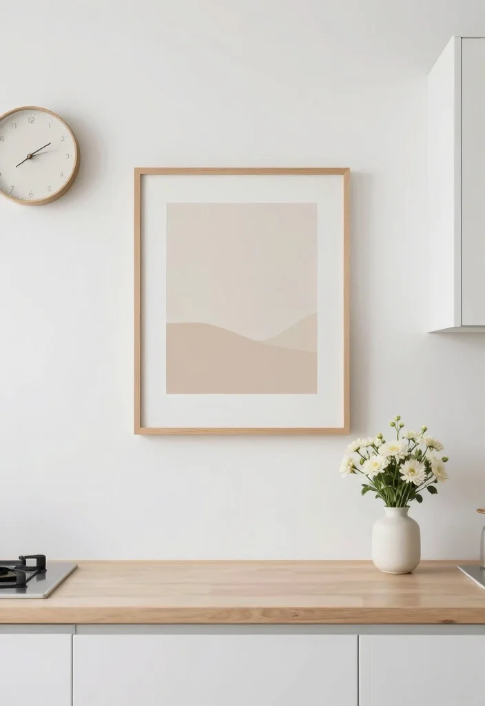 12 Small White Kitchen Ideas That Feel Bright and Open 17 12 Small White Kitchen Ideas That Feel Bright and Open 7. Go for Simple Decor 0