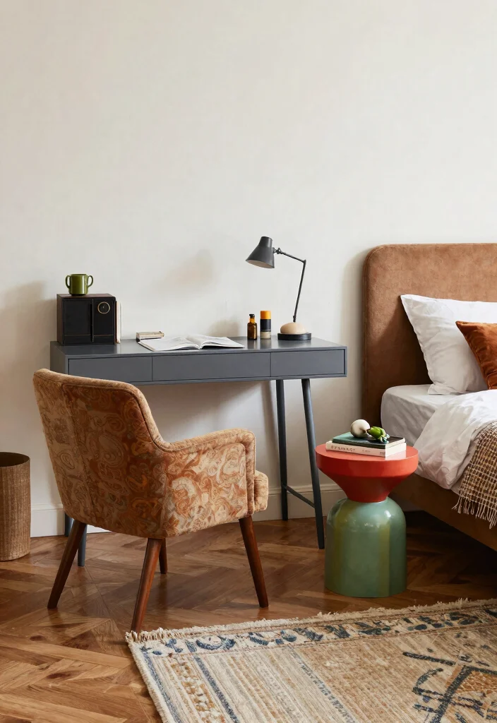 12 Trendy Bohemian Inspired Teenage Girls Bedroom Ideas 9. Mismatched Furniture for Eclectic Charm 0