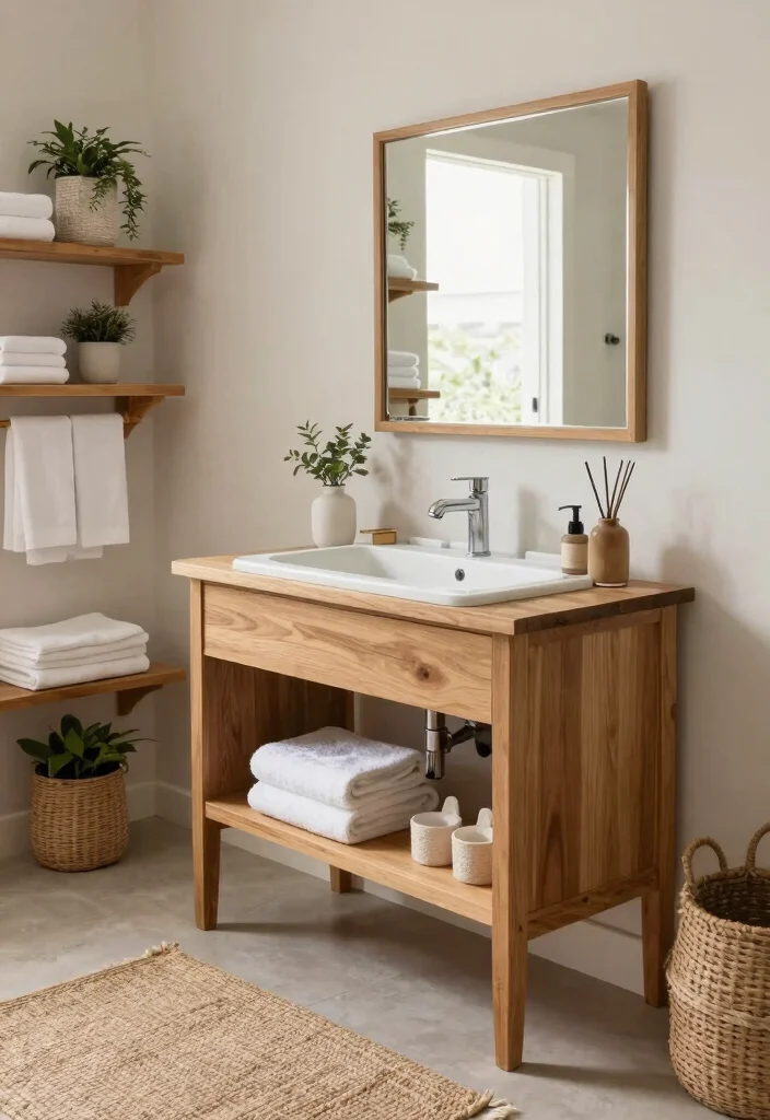 12 White Bathroom Ideas That Feel Clean and Bright 3. Soft Natural Materials 0