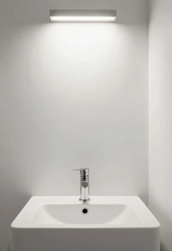 12 White Bathroom Ideas That Feel Clean and Bright 4. Minimalist Fixtures and Fittings 0