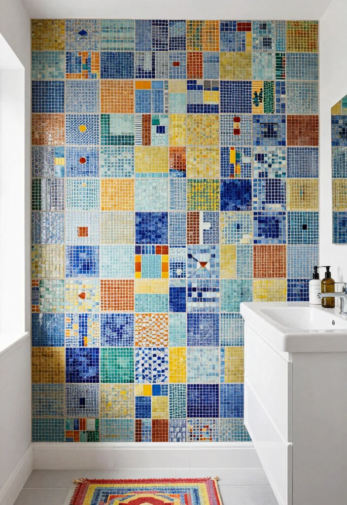 14 Bathroom Panelling Ideas That Instantly Add Depth and Style 49 14 Bathroom Panelling Ideas That Instantly Add Depth and Style 9. Mosaic Tile Panels for Artistic Flair 0