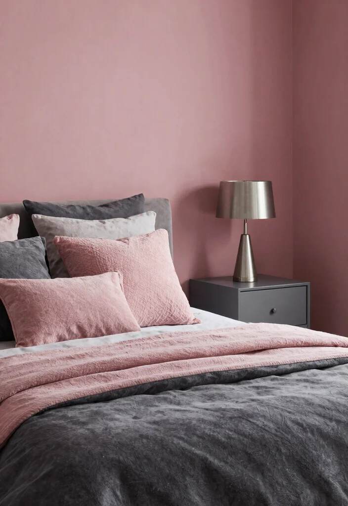 14 Bedroom Color Scheme Ideas That Always Work 4 14 Bedroom Color Scheme Ideas That Always Work 4. Dusty Rose and Charcoal Gray 0