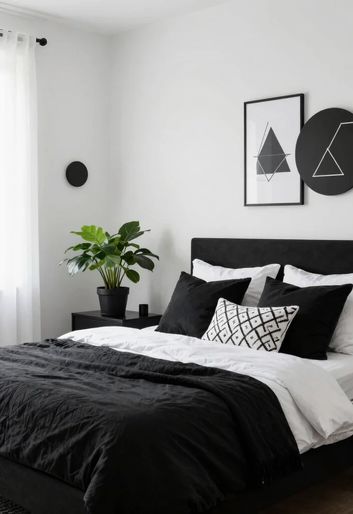 14 Bedroom Color Scheme Ideas That Always Work 39 14 Bedroom Color Scheme Ideas That Always Work 9. Classic Black and White 0