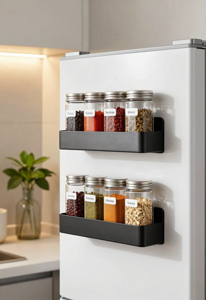 14 Kitchen Storage Ideas for Small Spaces That Actually Work 4. Magnetic Spice Racks 0