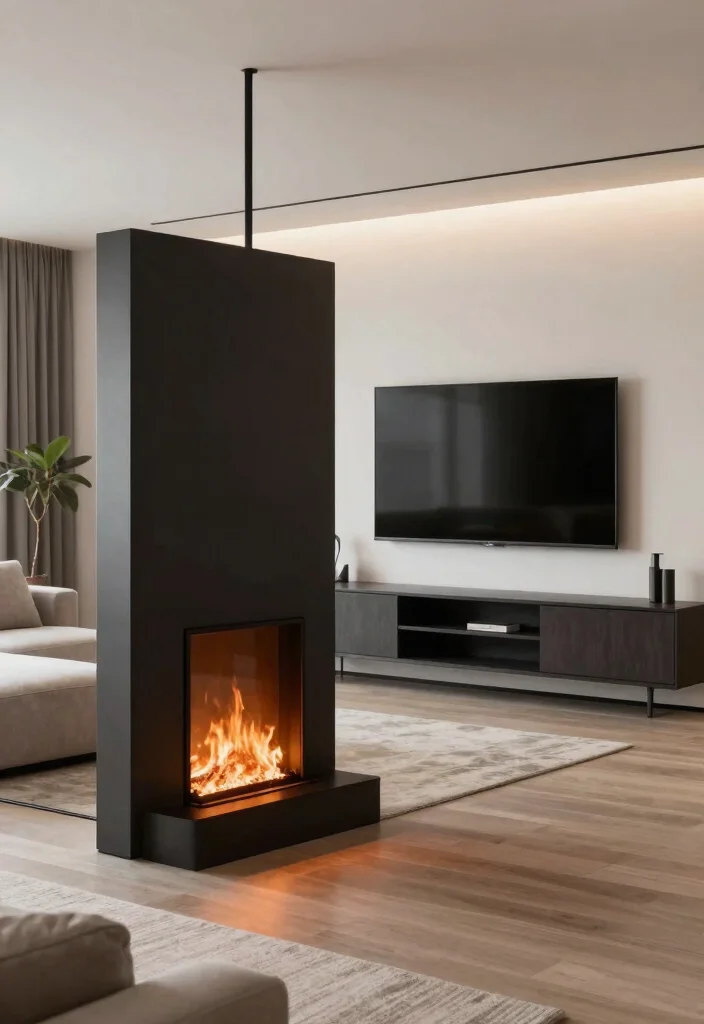 14 Living Room Ideas with Fireplace as the Focal Point 51 14 Living Room Ideas with Fireplace as the Focal Point 11. Multi Functional Fireplaces 0