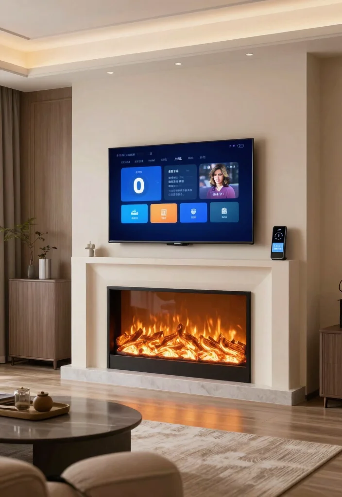 14 Living Room Ideas with Fireplace as the Focal Point 64 14 Living Room Ideas with Fireplace as the Focal Point 14. Fireplaces with Integrated Technology 0