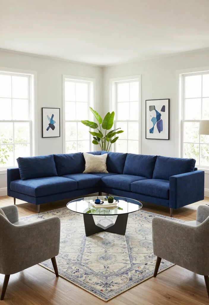14 Living Room Sectional Layout Ideas That Actually Work 2. Floating Sectional 0