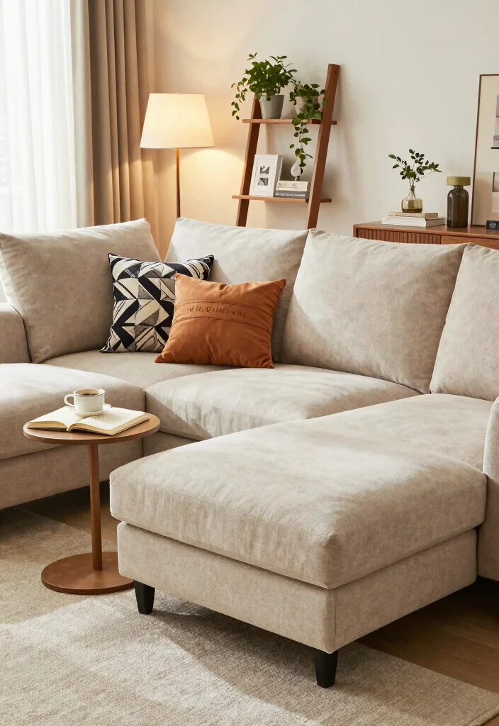 14 Living Room Sectional Layout Ideas That Actually Work 3. Sectional with a Twist 0