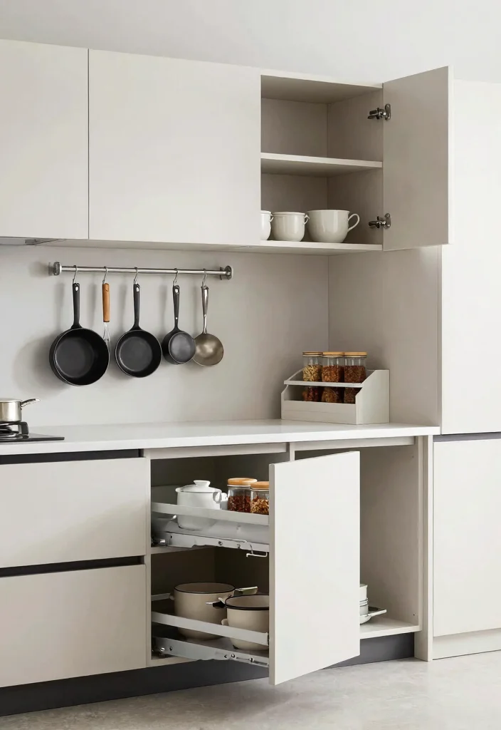 14 Modern Kitchen Ideas with Clean Lines and Function 4. Smart Storage Solutions 0