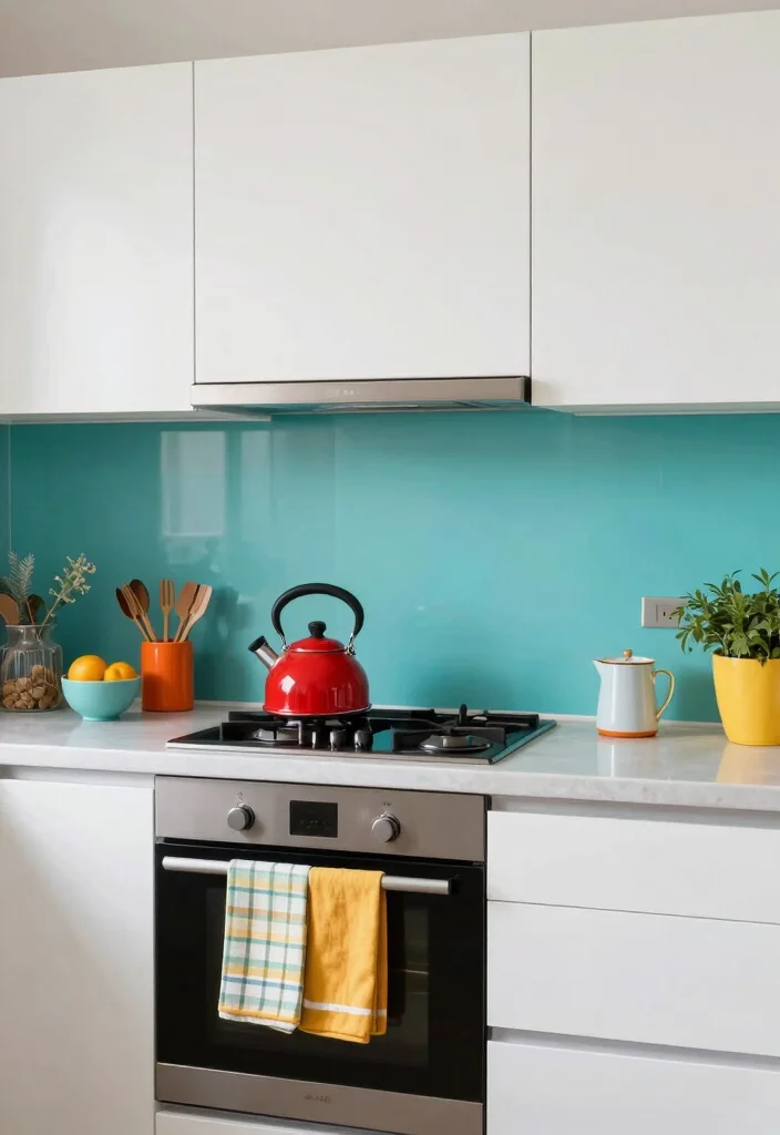 14 Modern Kitchen Ideas with Clean Lines and Function 5. Bold Color Accents 0